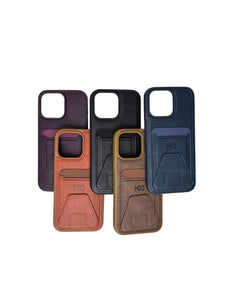 Iphone 16 pro max Leather Case Blue